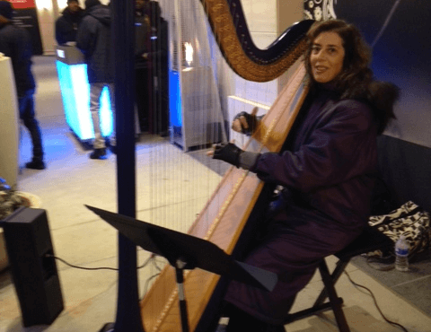 Lisa Handman of Harpnotes performs at Buckhead Atlanta